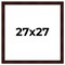Square Distressed Brown Picture Frame - UV Acrylic, Foam Board Backing, Hanging Hardware